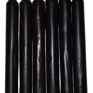 (set of 6) Black 6"  household  candle