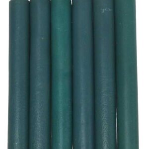 (set of 6) Green 6" household candle