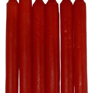 (set of 6) Red 6" household candle
