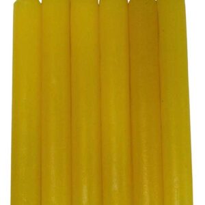 (set of 6) Yellow 6" household candle