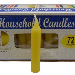 (set of 72) Yellow 4" household candles