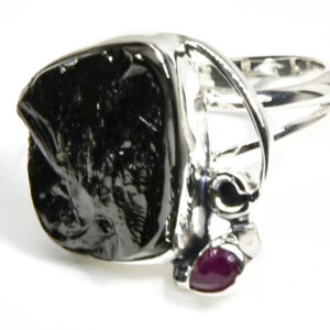 size 6 Ruby Shungite ring