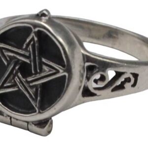 size 9 Pentagram Poison ring sterling