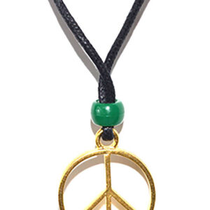 1' peace sign, gold amulet