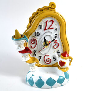 6 1/2" Mad tea Party Clock backflow incense burner