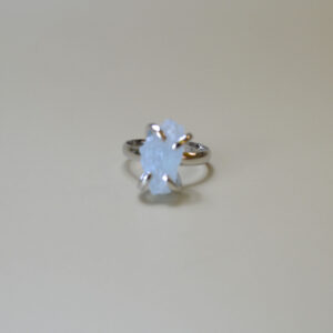 Aquamarine adjustable ring