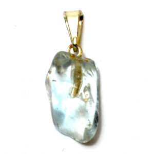Blue Topaz tumbled stone pendant