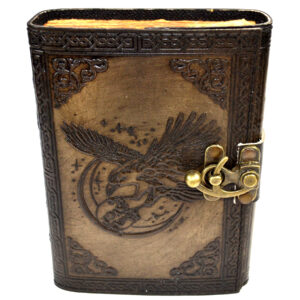 Raven & Skull aged looking paper leather w/ latch