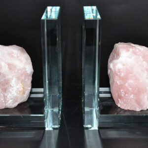 (set of 2) Rose Quartz book ends
