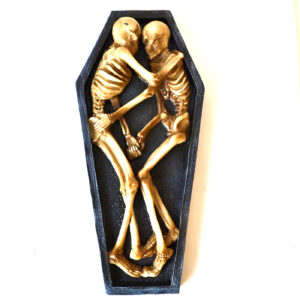 8" Skeleton Lovers incense holder