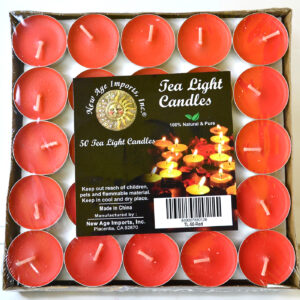 (set of 50) 2 hour Red Tea Light